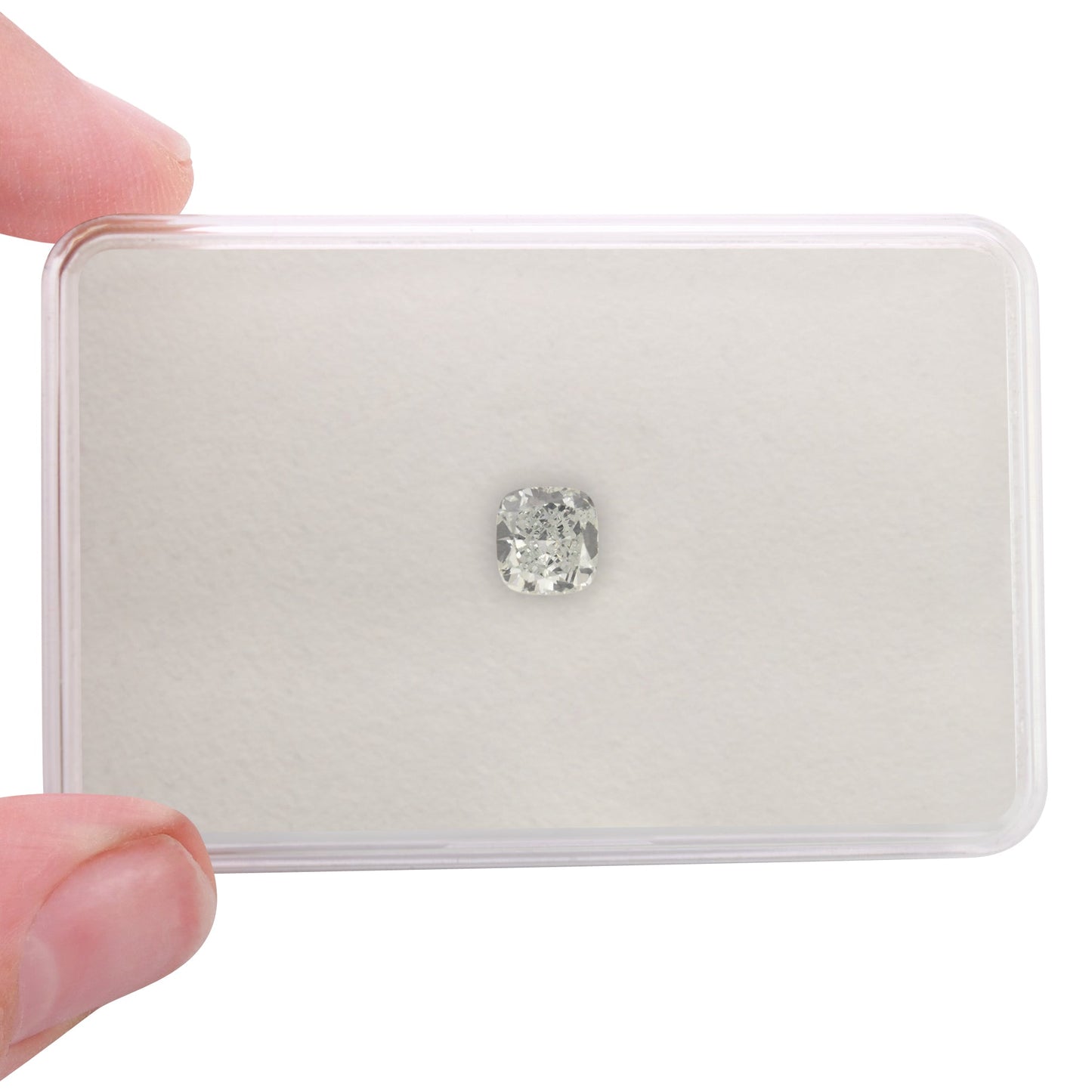 1,05 Karat sehr hellgrüner Kissen-Diamant VVS1 GIA