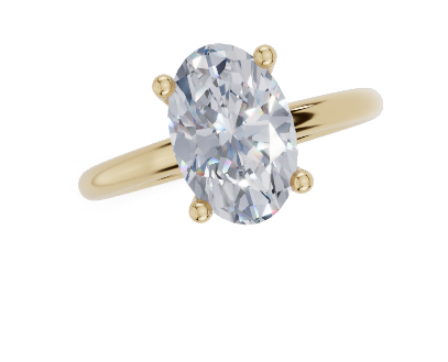 18ct Oval 1.50Carat F/G VS/SI Cathedral Plain Hidden Halo Diamond Ring