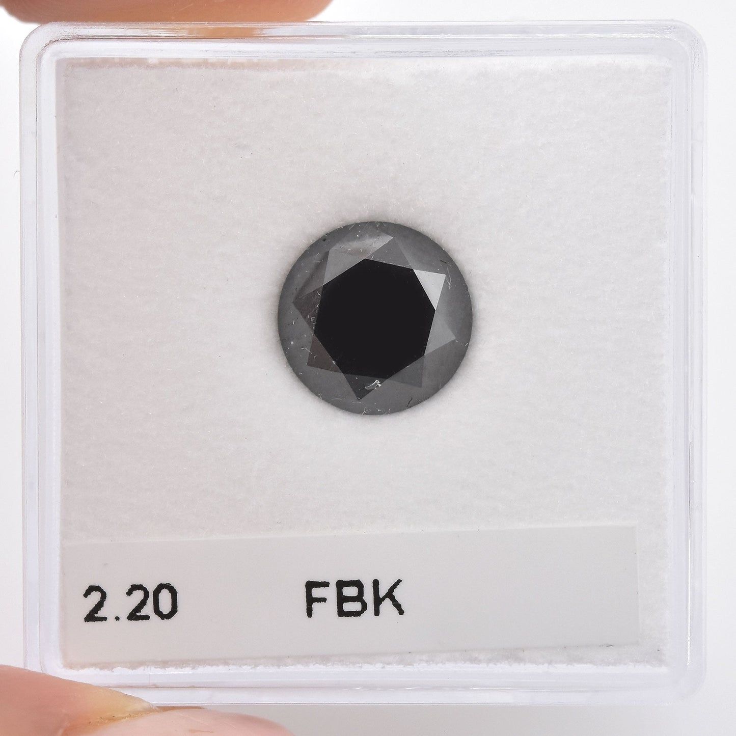2,20 Karat Fancy Black Brillant Diamant, GIA-zertifiziert