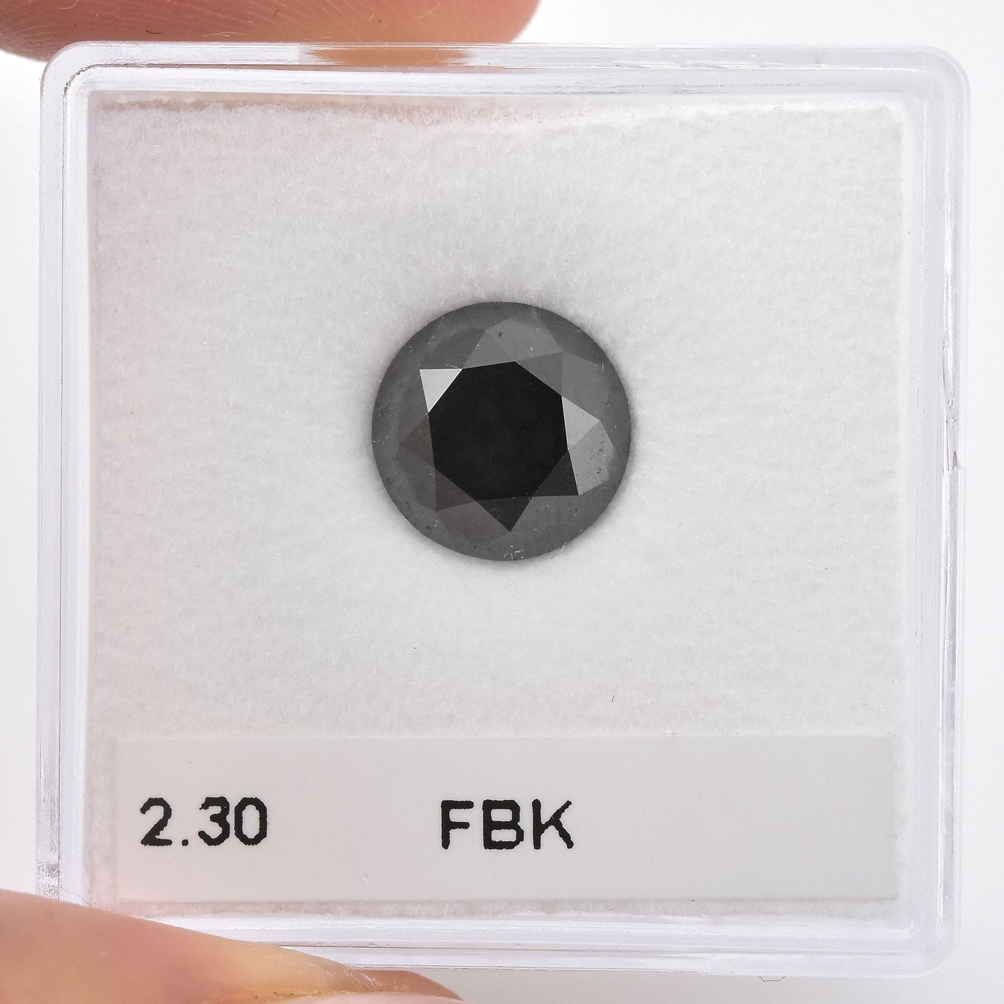 2,30 Karat Fancy Black Brillant Diamant, GIA-zertifiziert