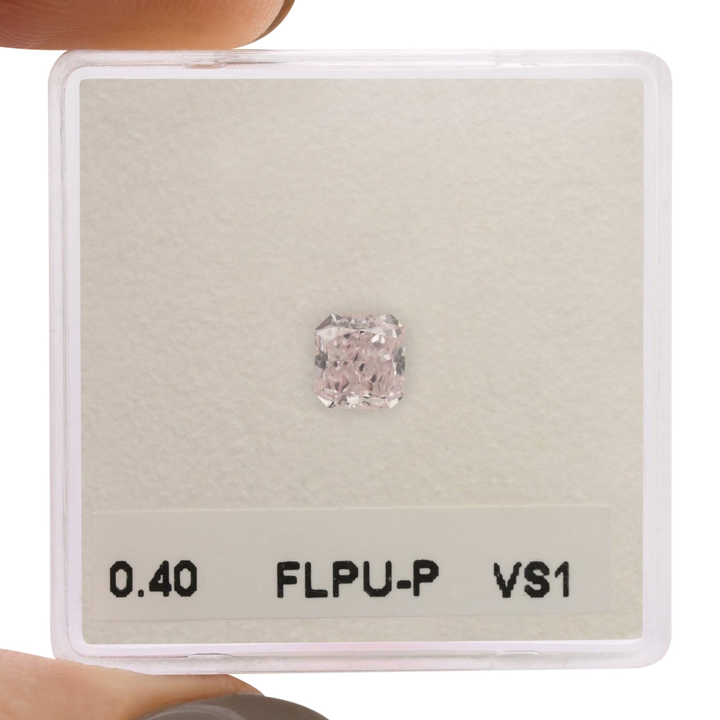 0,40 Karat Fancy Light Purplish Pink Radiant VS1 GIA