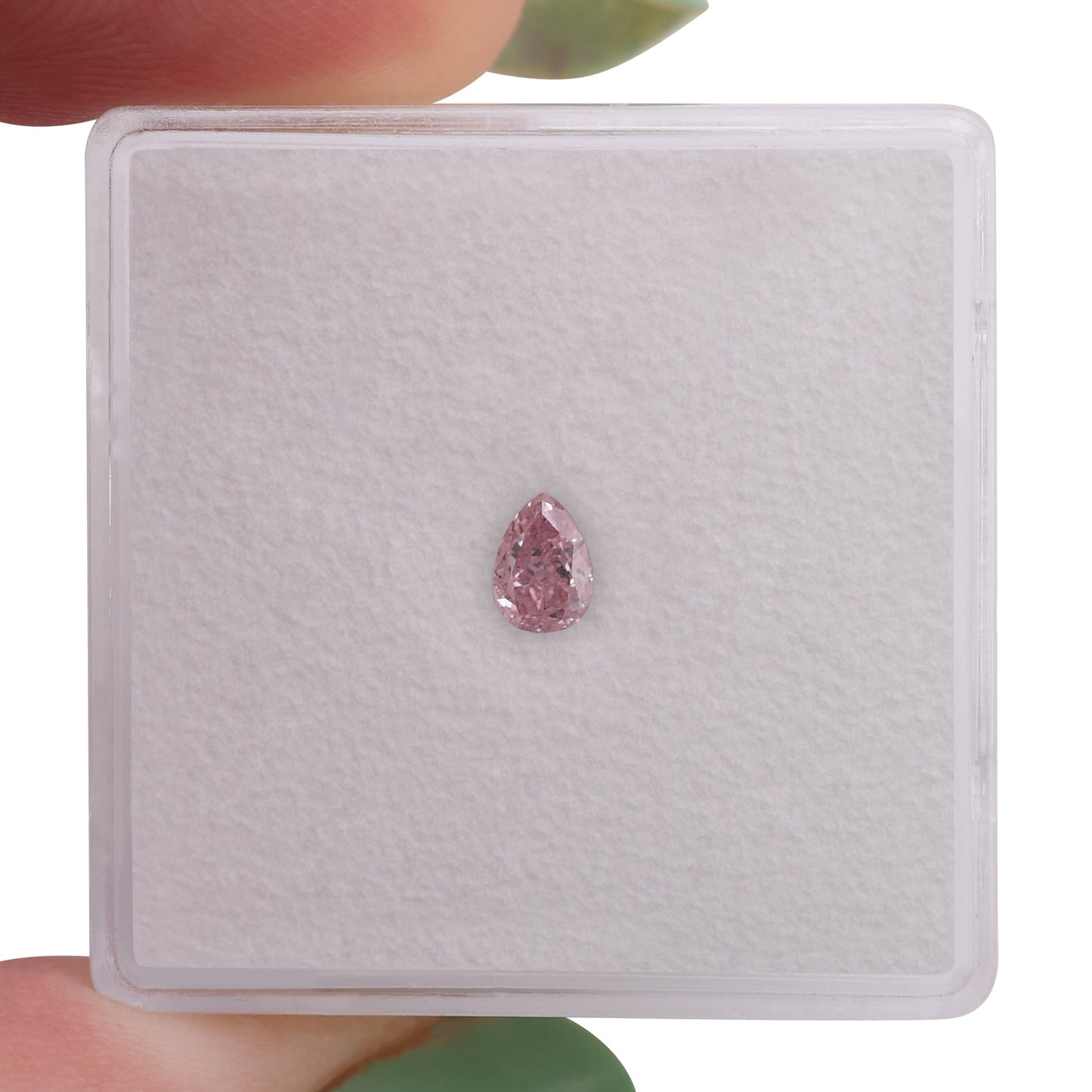 0,20 Karat Fancy Purplish Pink Birnenförmiger Diamant SI1 GIA