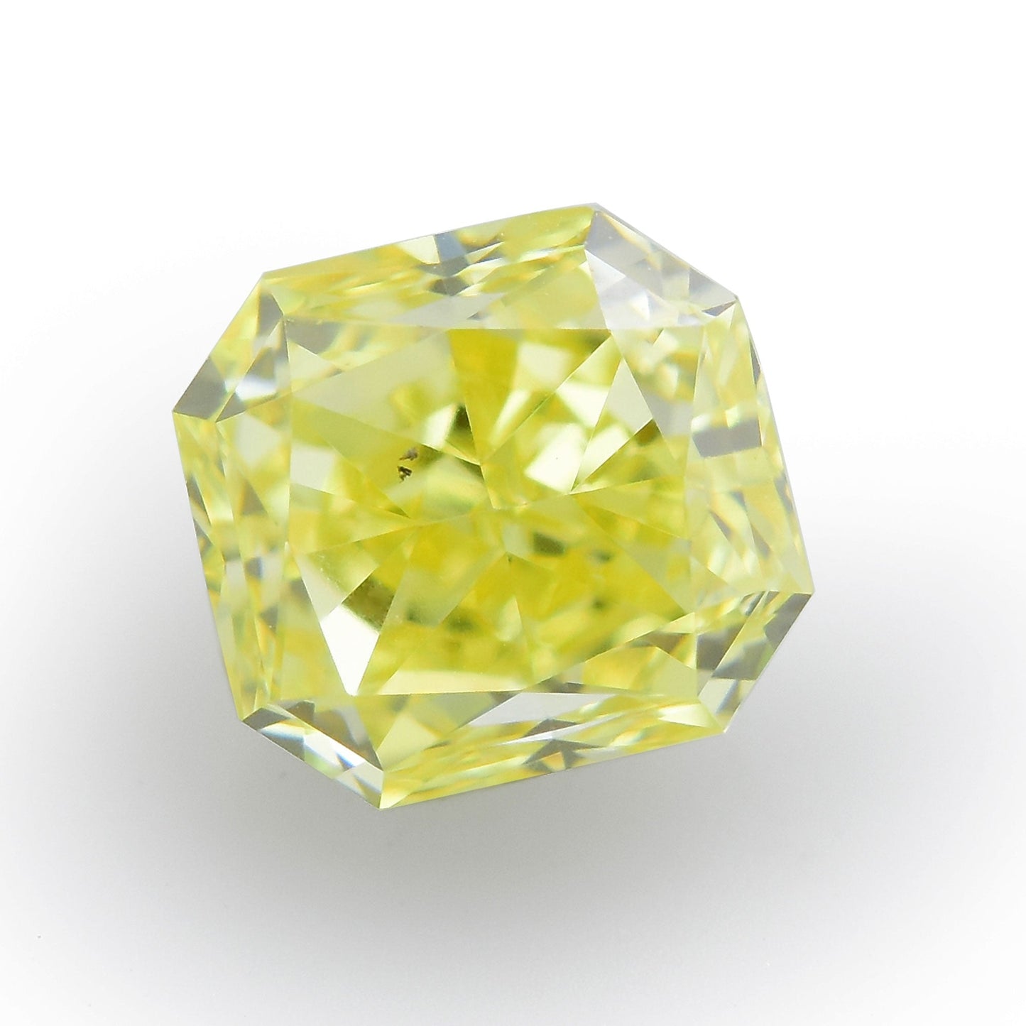 0,51 Karat Fancy Vivid Yellow Radiant Diamant SI1 IGI