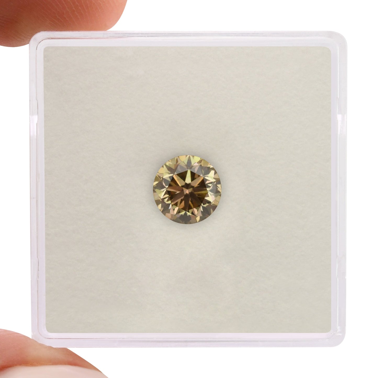 1,00 Karat Fancy Yellowish Brown Round Brilliant VS1 GIA