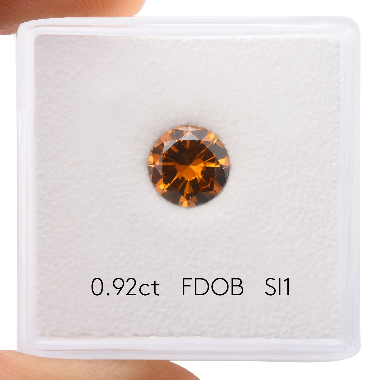 0,92 Karat Fancy Deep Orange Brown Rundbrillant (SI1) GIA