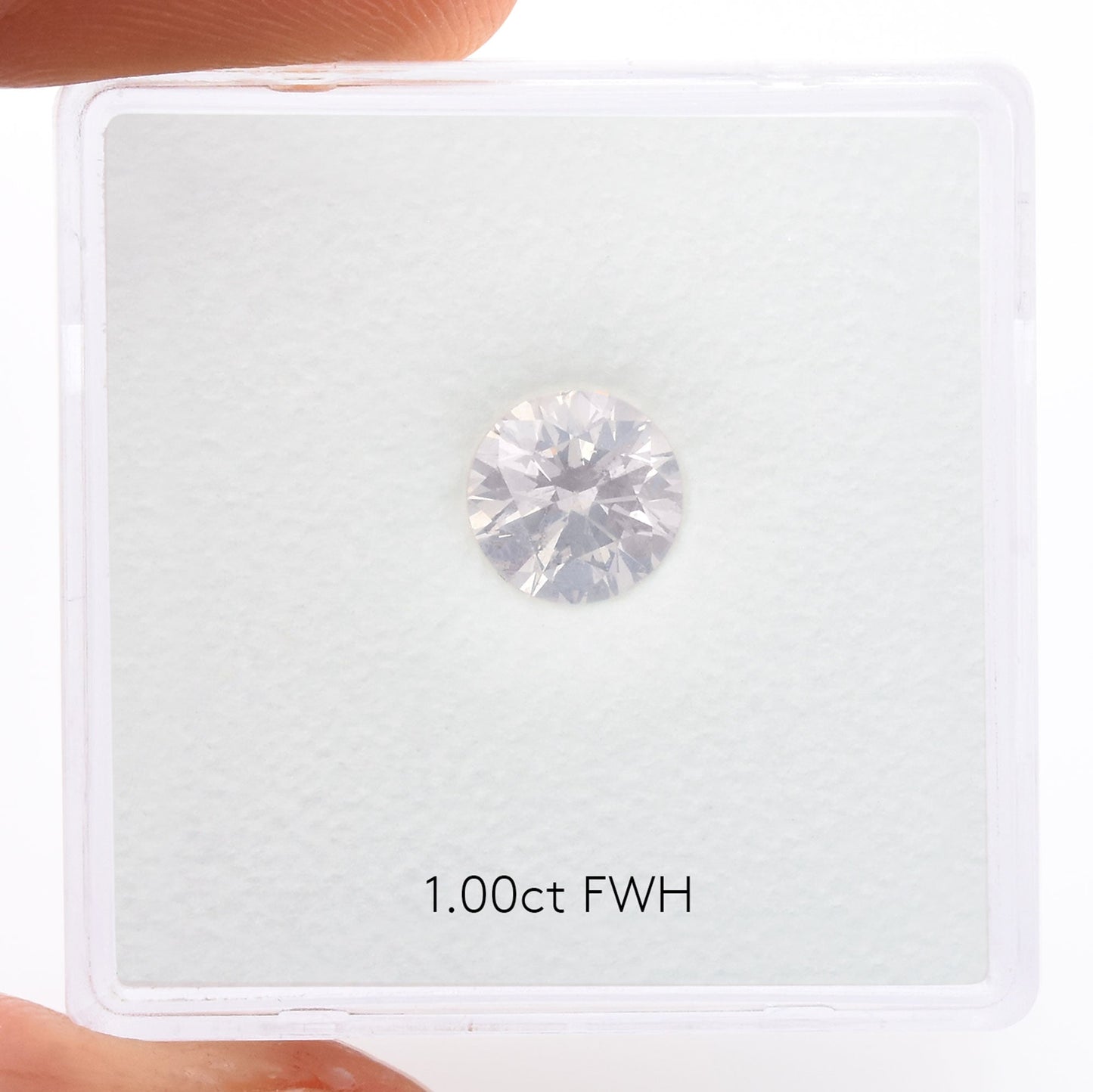 1.00 Carat Fancy White Round Brilliant Diamond GIA