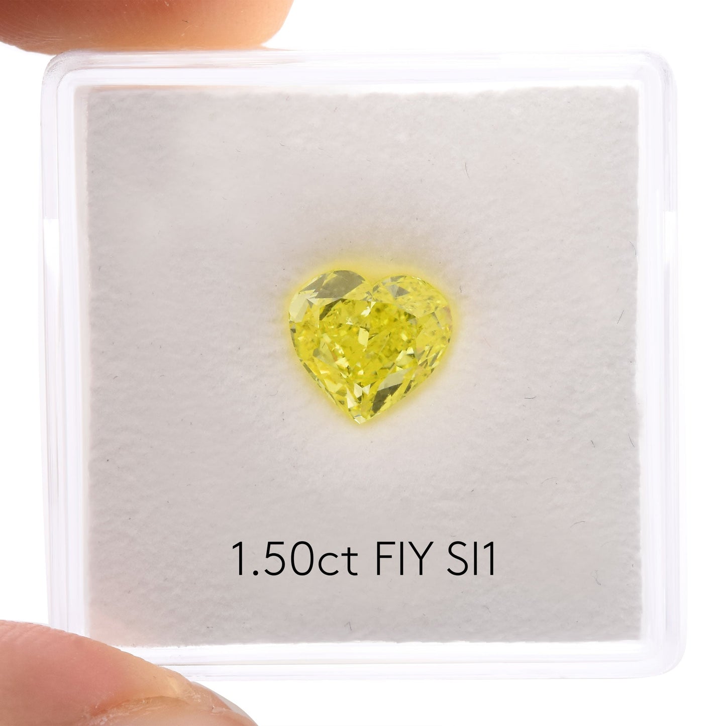 1,50 Karat Fancy Intense Yellow Heart Diamant SI1 GIA