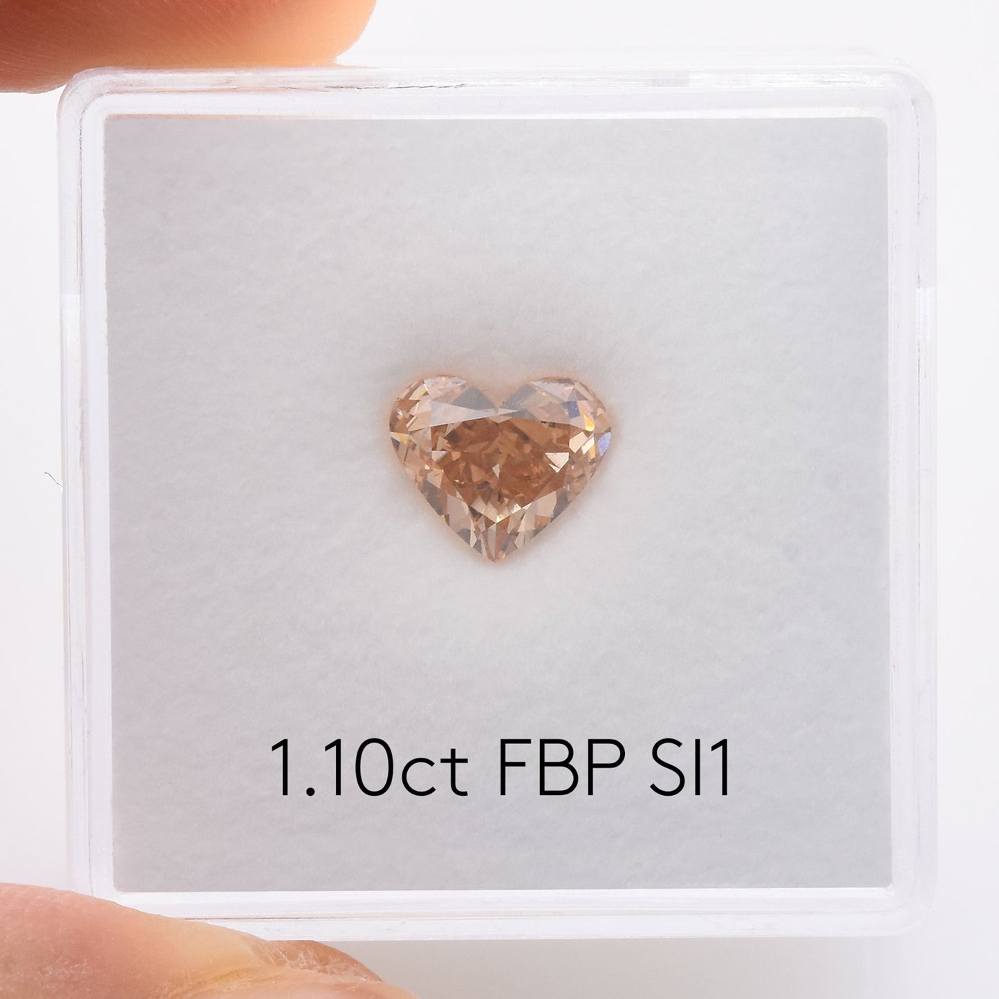 1,10 Karat Fancy Brown Pink Heart Diamant SI1 GIA