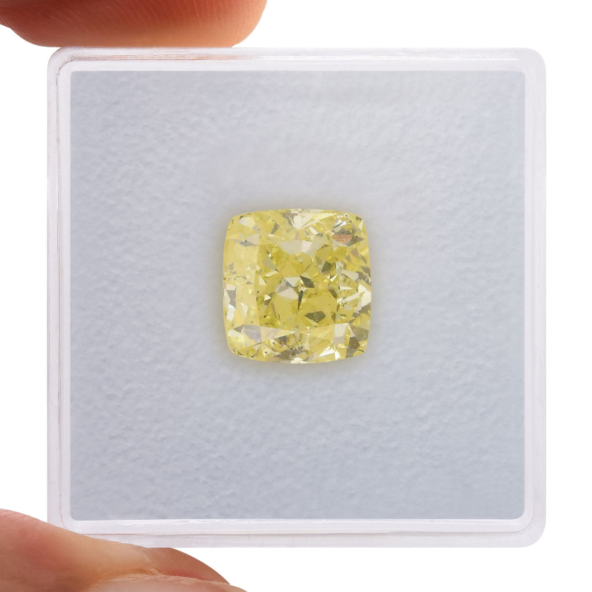 2.00 Carat Fancy Yellow Cushion Diamond VS2 GIA