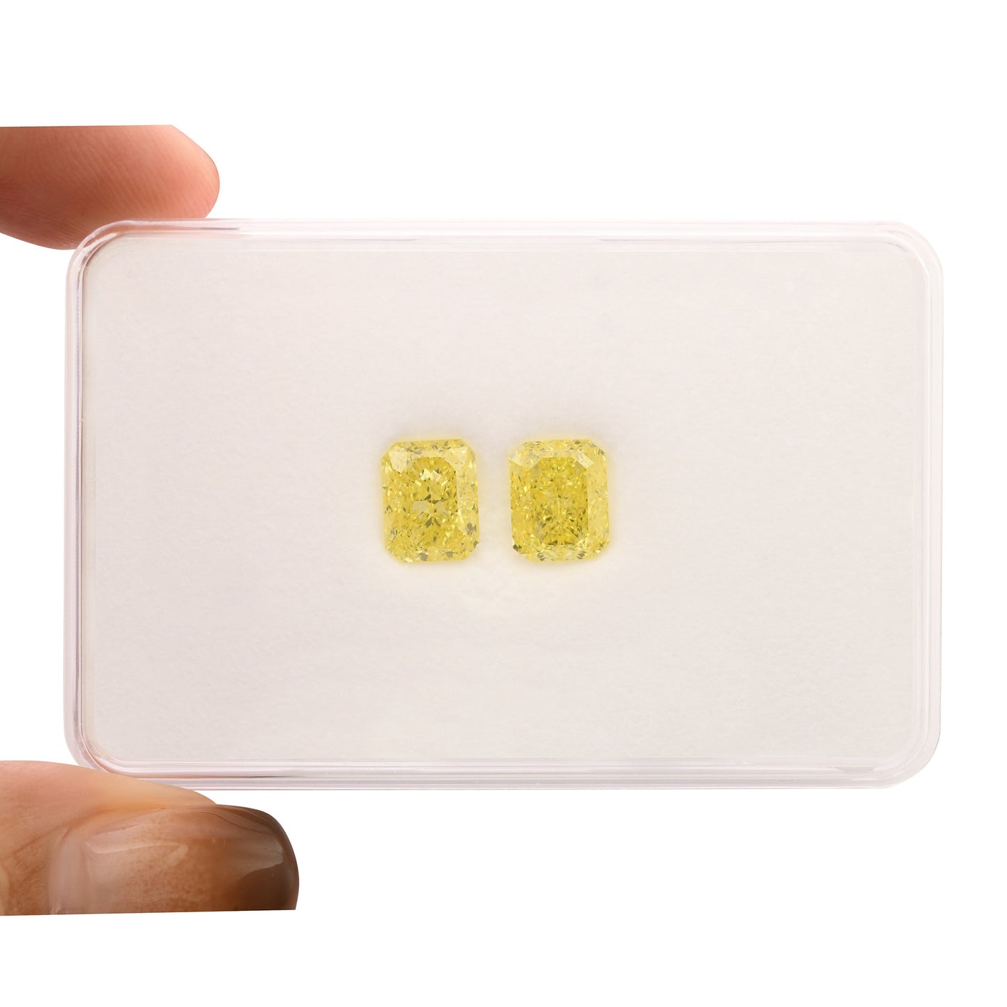 4,12 Karat Fancy Intense Yellow Radiant Diamanten VS2 GIA