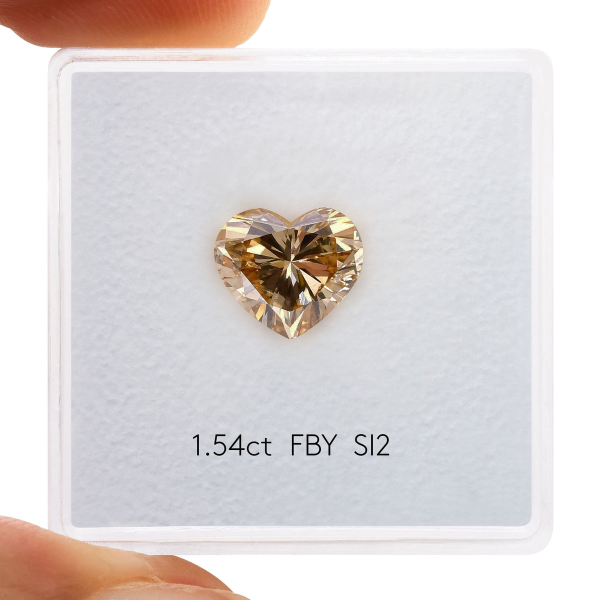 1.54 Carat Fancy Brown Yellow HEART Diamond (SI2) GIA