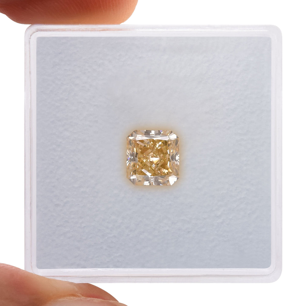 1.22 Carat Fancy Light Brown Yellow Radiant Diamond VS2 GIA