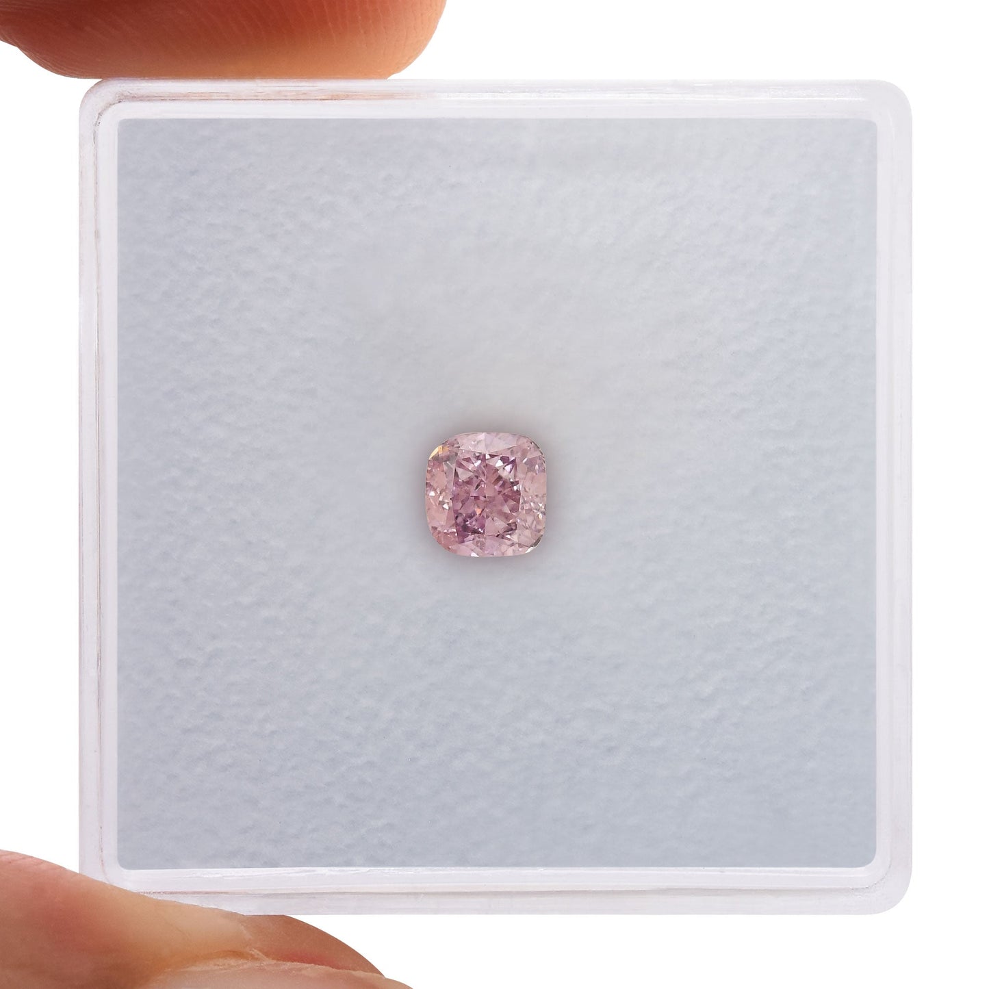0,50 Karat Fancy Pink Purple Cushion Diamond SI1 GIA