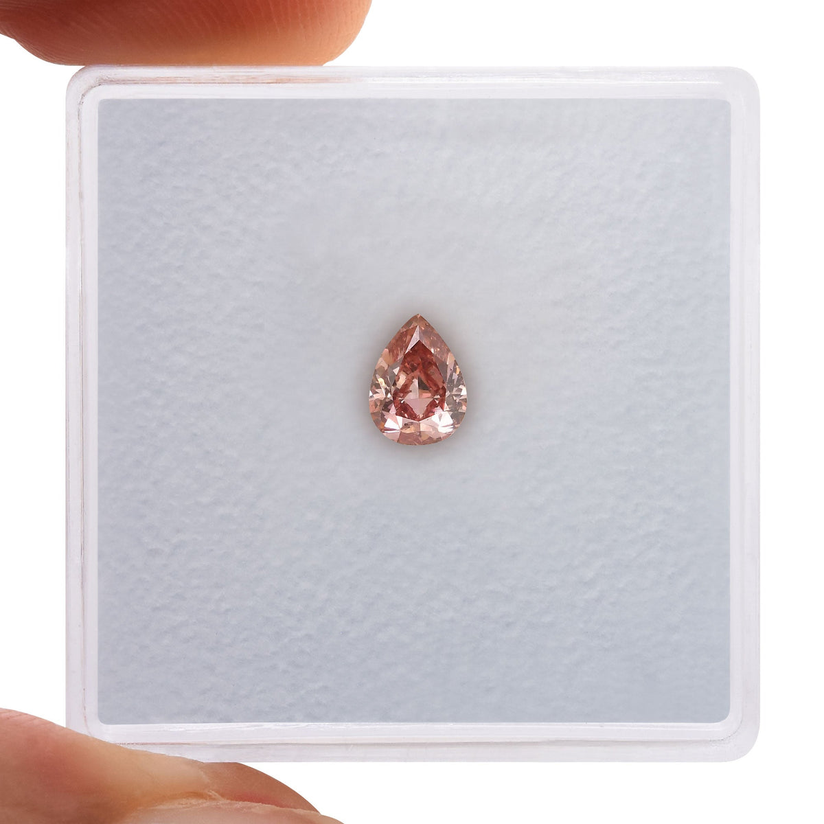 0.33 Carat Fancy Deep Pink Pear Diamond SI2 GIA
