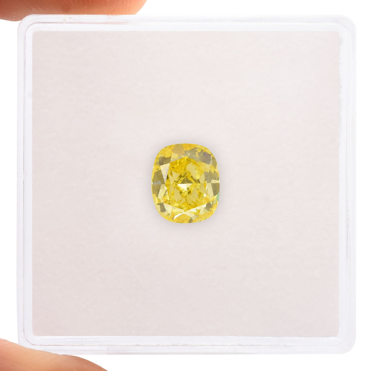 1.01 Carat Fancy Vivid Yellow Cushion Diamond SI1 GIA