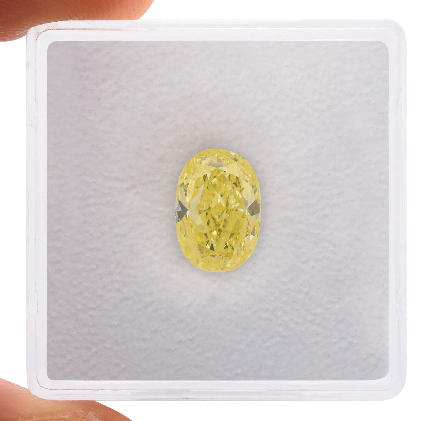 2,09 Karat Fancy Yellow Oval Diamond VS2 GIA