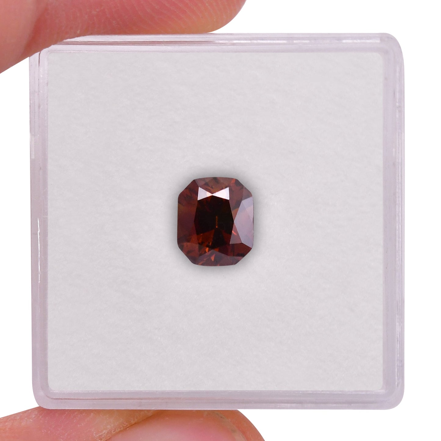 1,15 Karat Fancy Deep Orange Brown Radiant (VS1) GIA