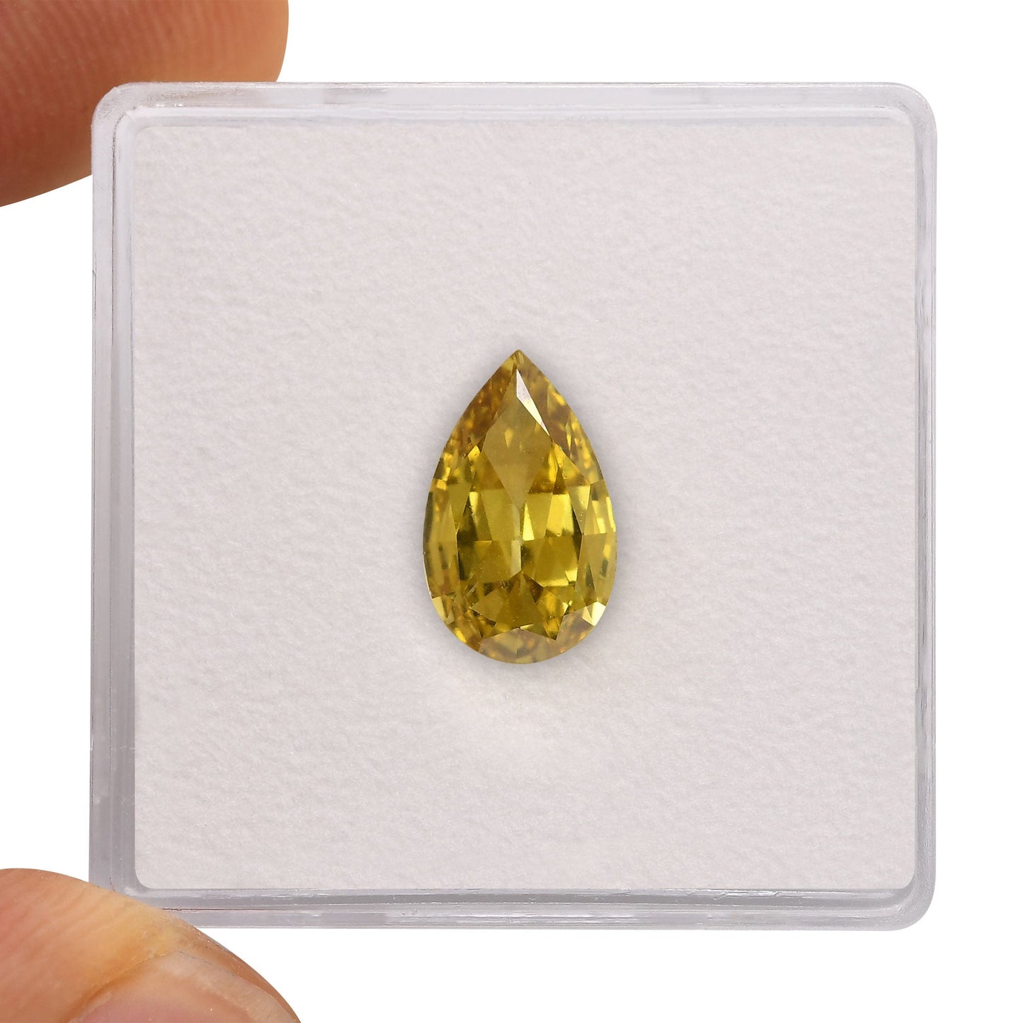 1.10 Carat Fancy Deep Brownish Greenish Yellow Pear Diamond VS1 GIA
