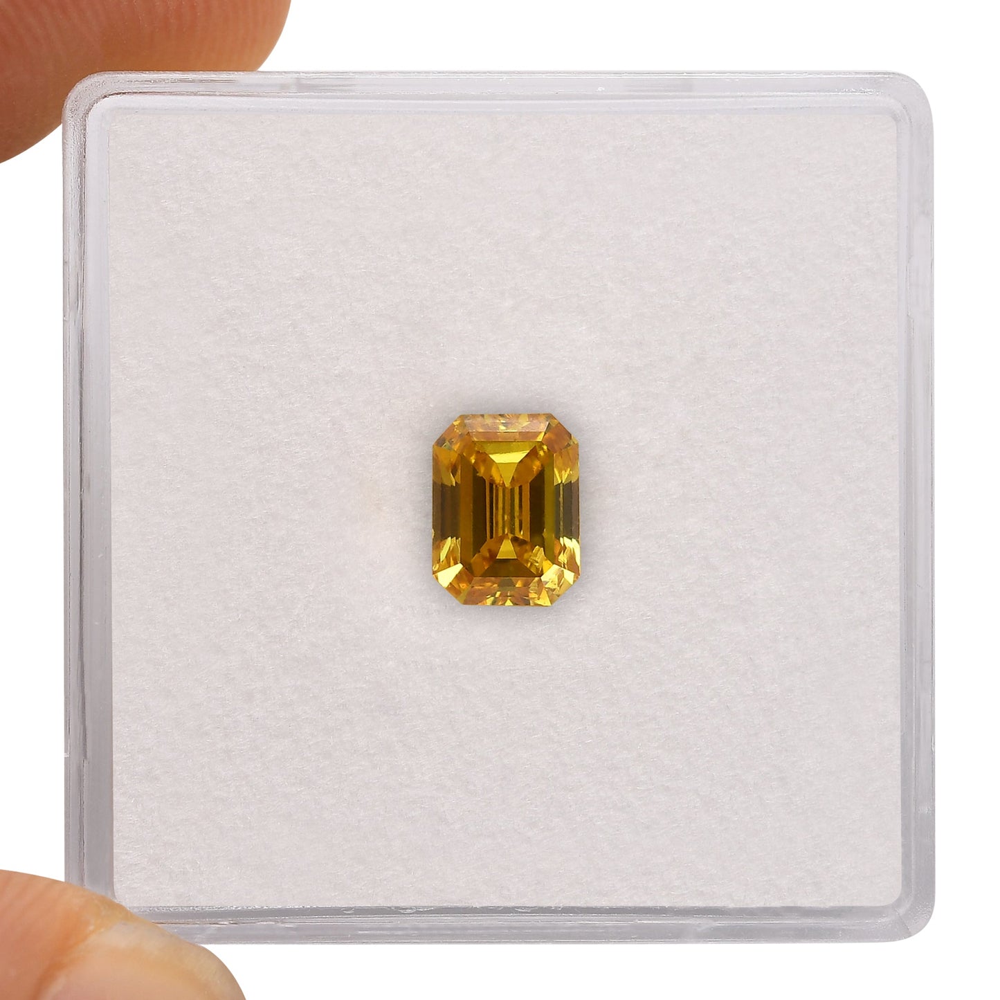 1,01 Karat Fancy Vivid Orange Yellow Emerald Diamond SI2 GIA