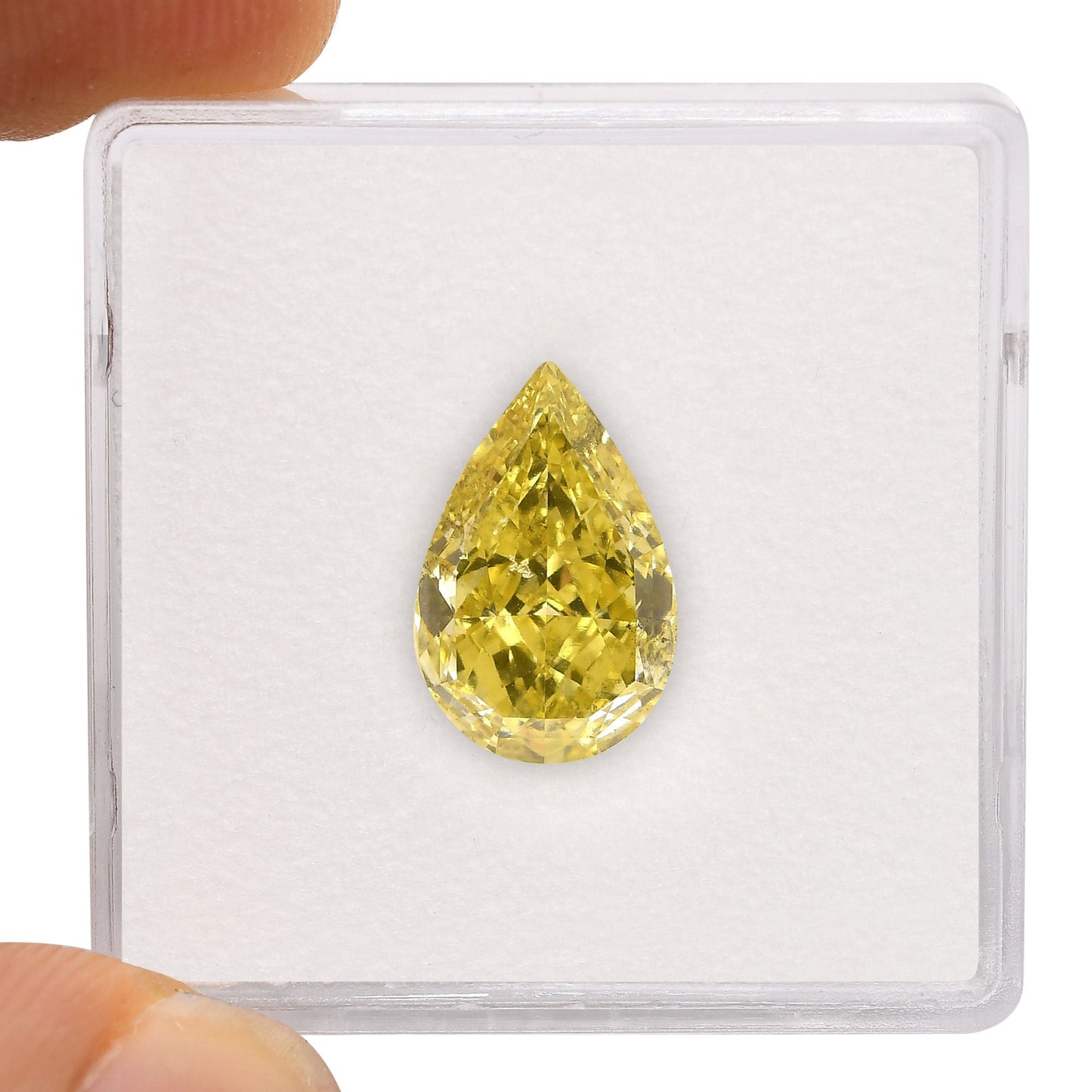 2.38 Carat Fancy Intense Yellow Pear Diamond SI1 GIA