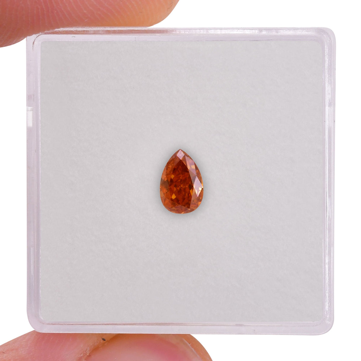 0,50 Karat Fancy Deep Yellowish Orange Birnenförmiger Diamant (SI1) GIA