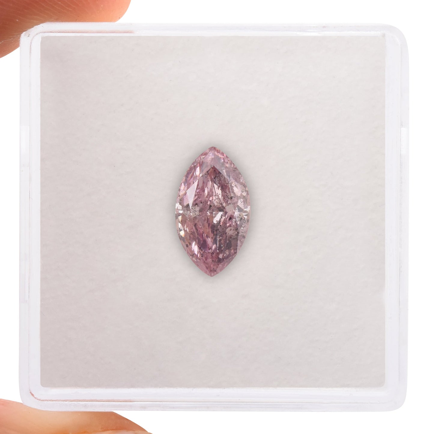 1,05 Karat Fancy Intense Purplish Pink Marquise-Diamant I1 GIA