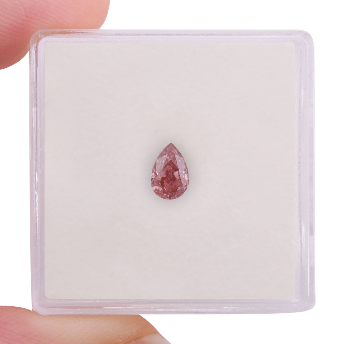 0,31 Karat Fancy Intense Orange Pink Birnenförmiger Diamant VVS2 ARGYLE