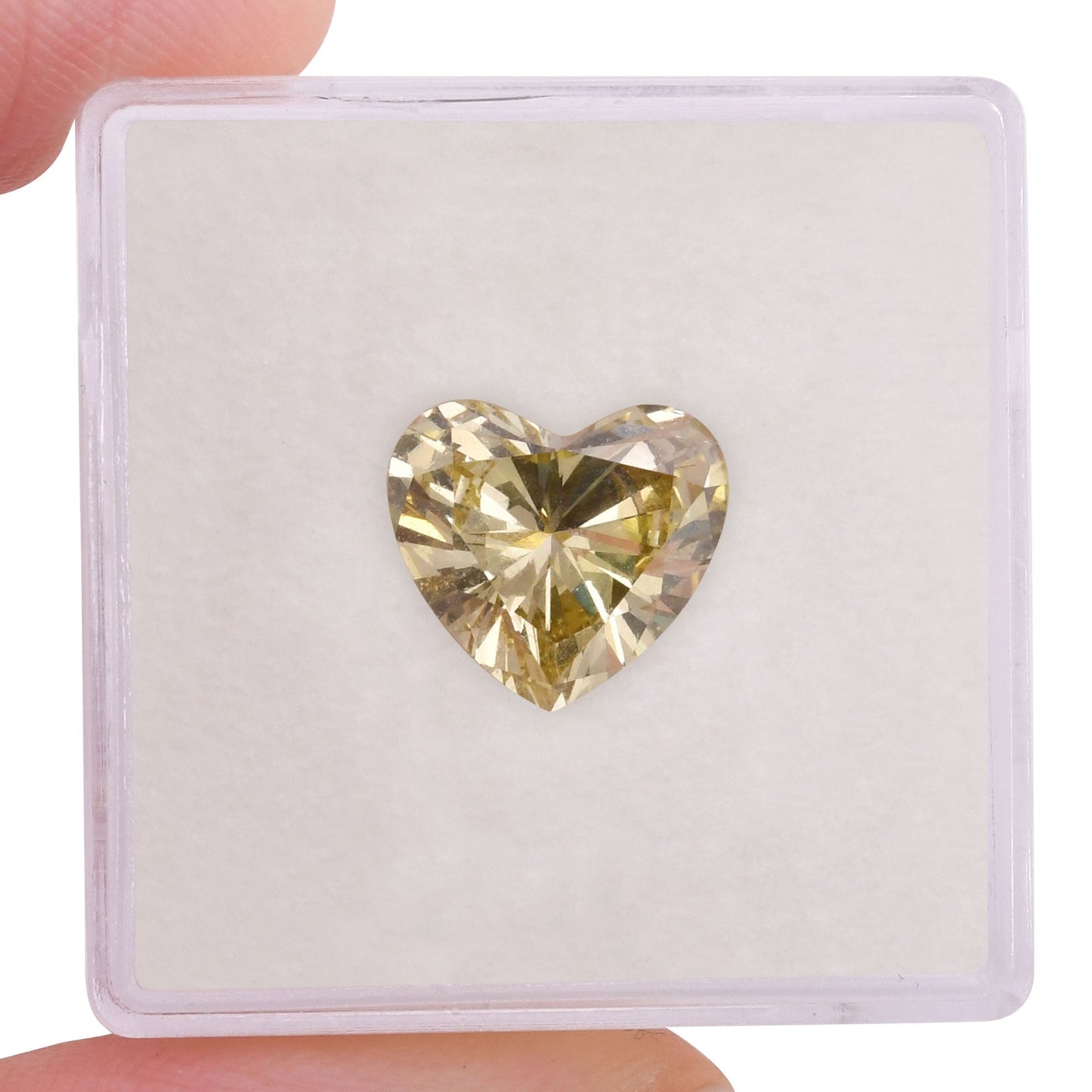 2.77 Carat Fancy Brownish Greenish Yellow HEART Diamond VVS2 GIA