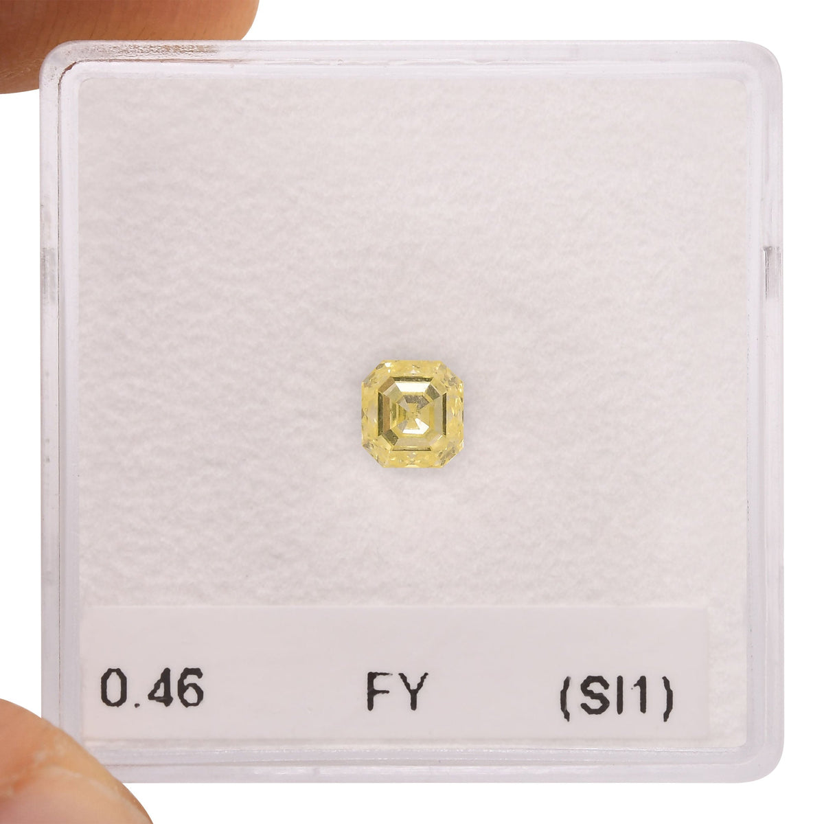 0,46 Karat Fancy Yellow Asscher Diamant (SI1)