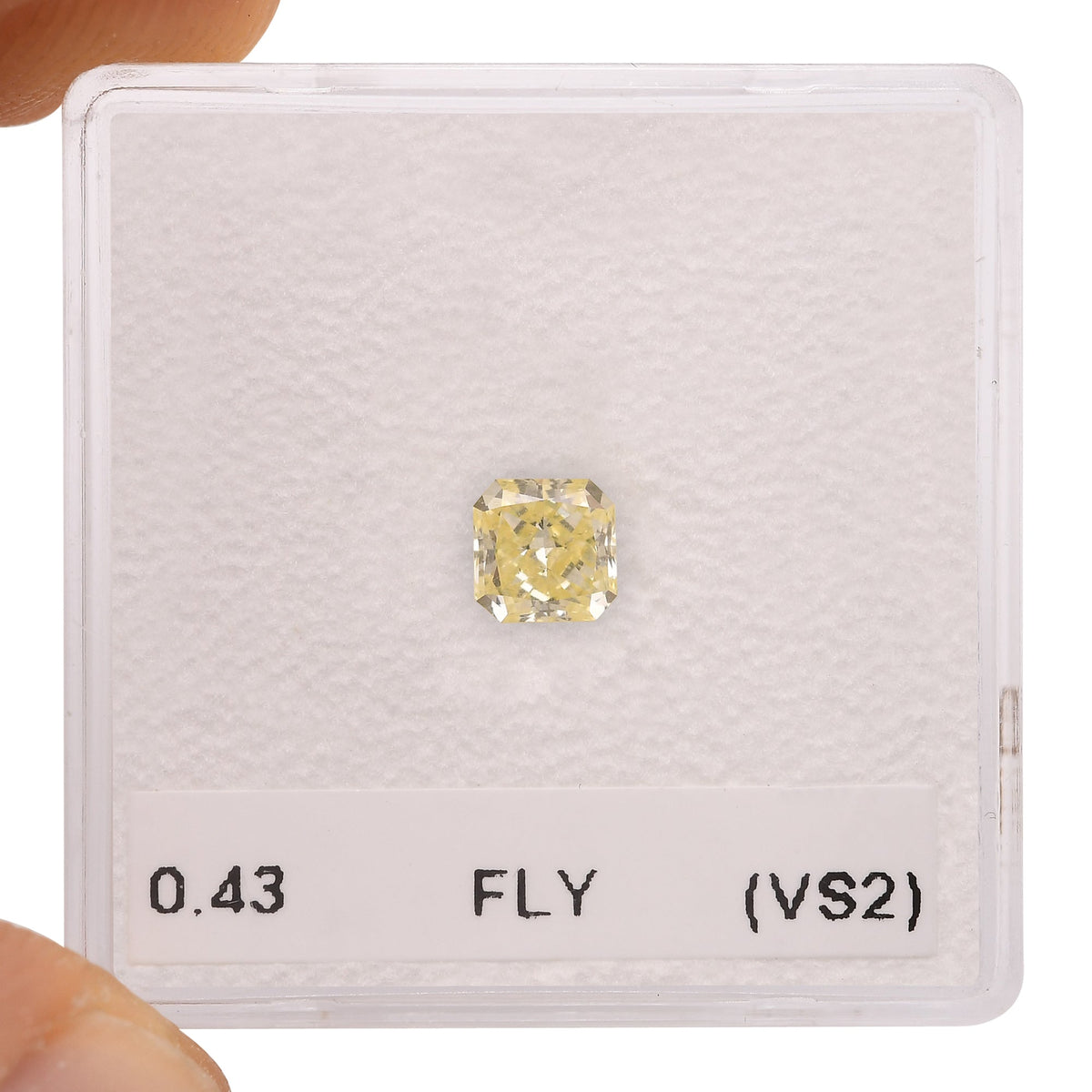 0.43 Carat Fancy Light Yellow Radiant Diamond (VS2)