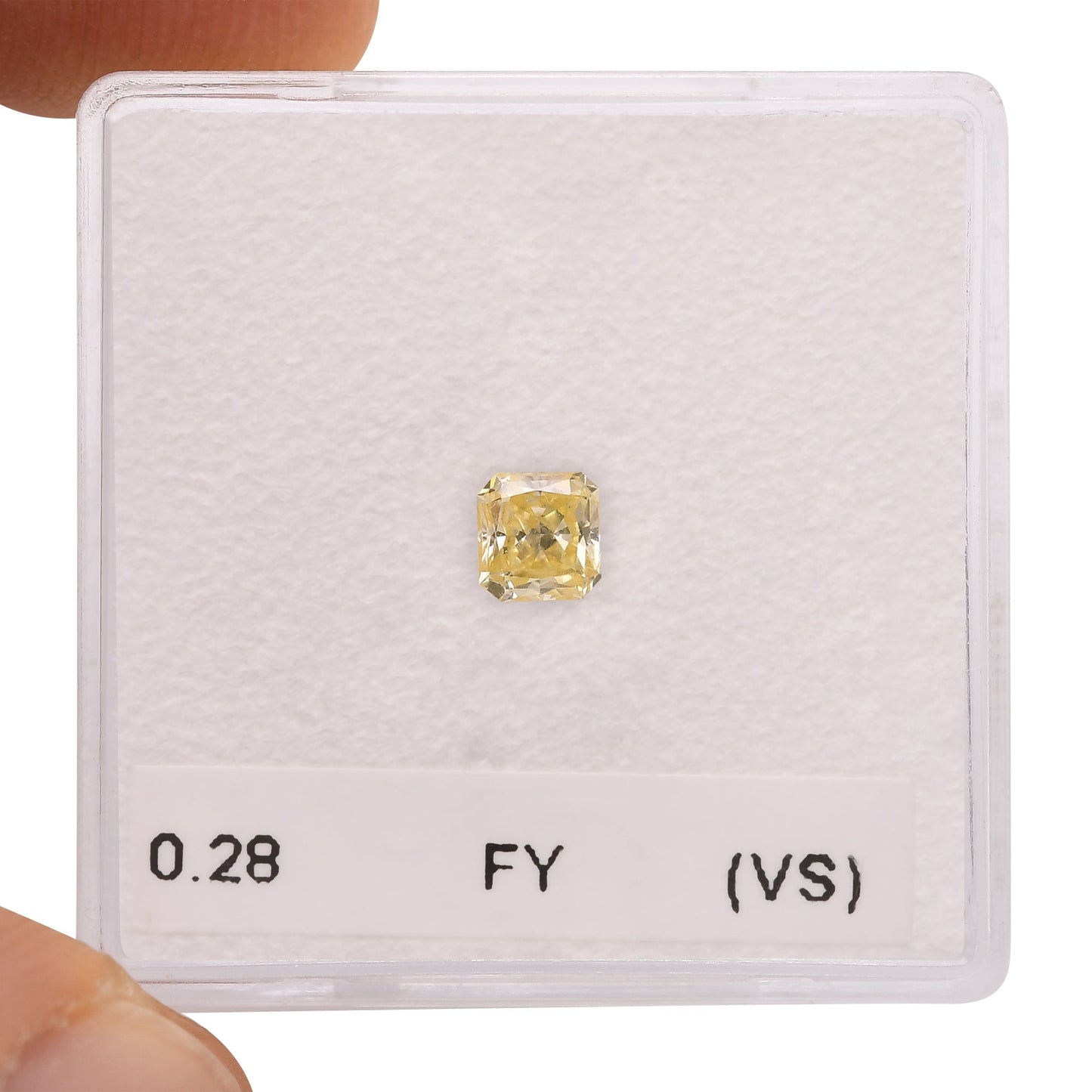 0.28 Carat Fancy Yellow Radiant Diamond (VS)