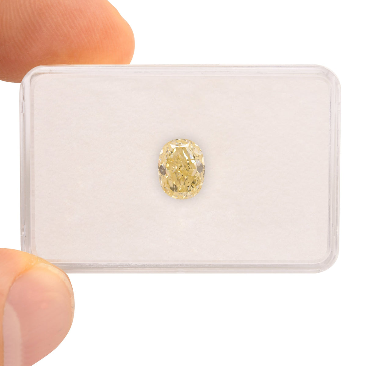 4.26 Carat Fancy Light Brownish Yellow Oval Diamond SI2 GIA