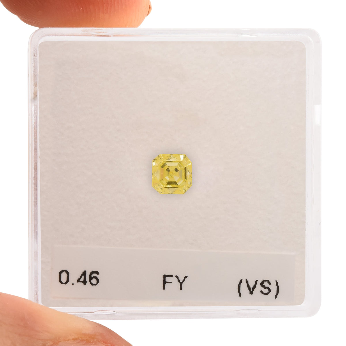 0,46 Karat Fancy Yellow Asscher Diamant (VS)