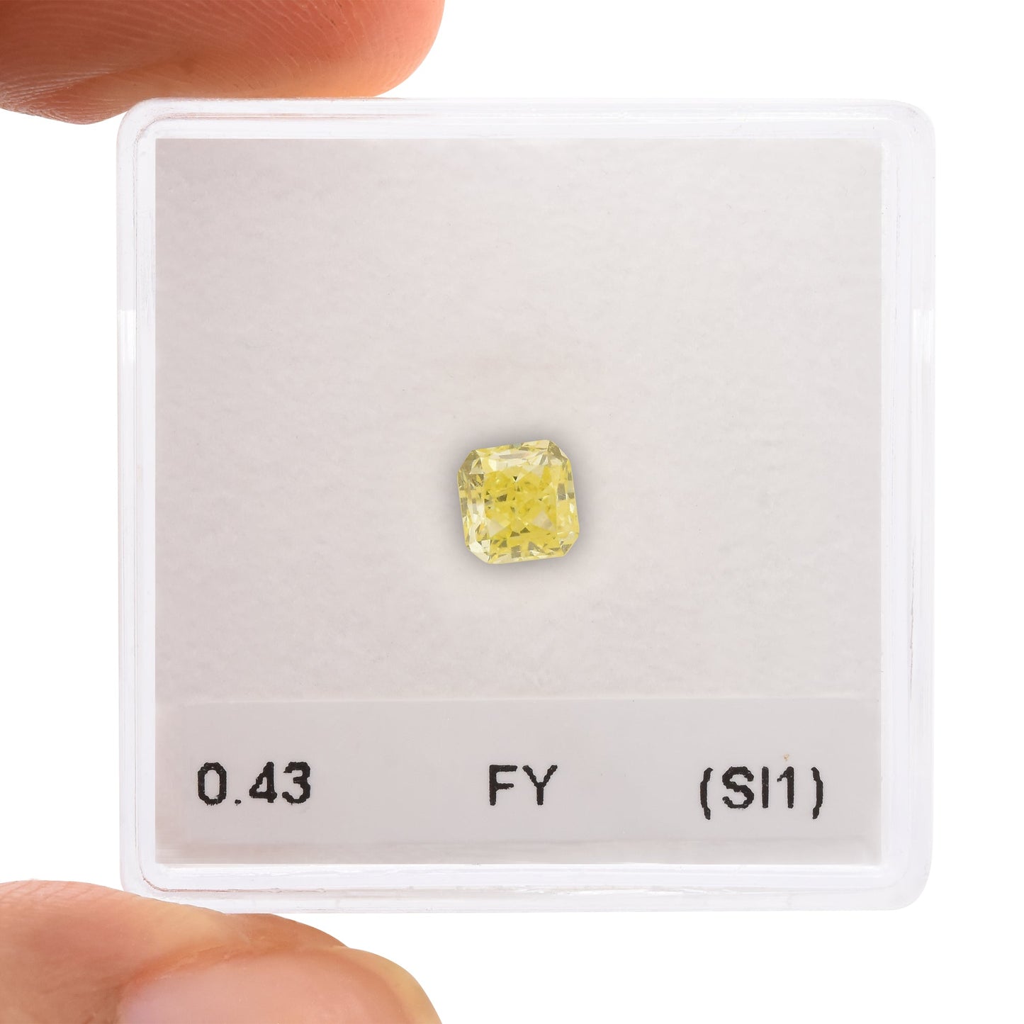 0,43 Karat Fancy Yellow Radiant (SI1) GIA