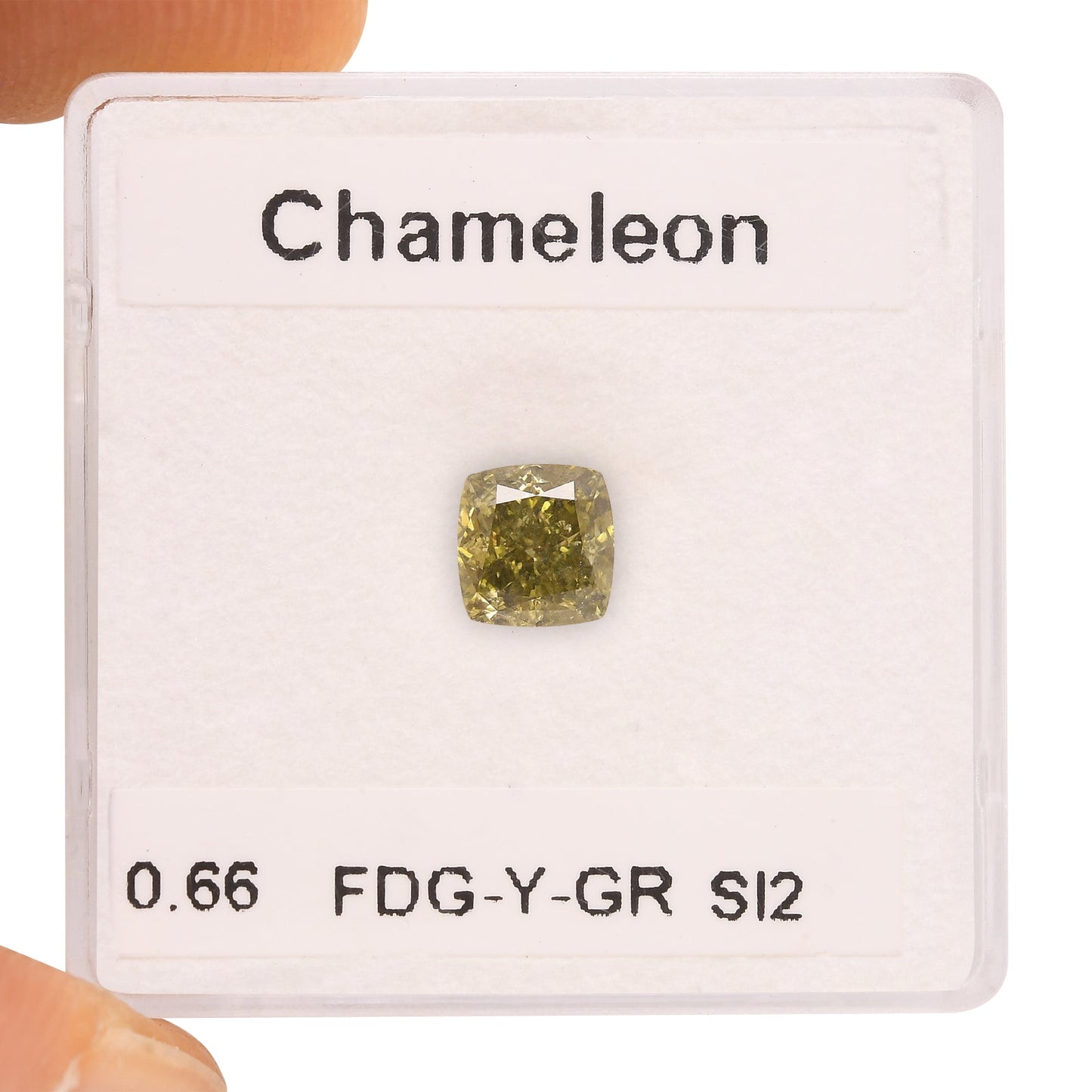 0,66 Karat Chamäleon-Kissen-Diamant SI2 GIA