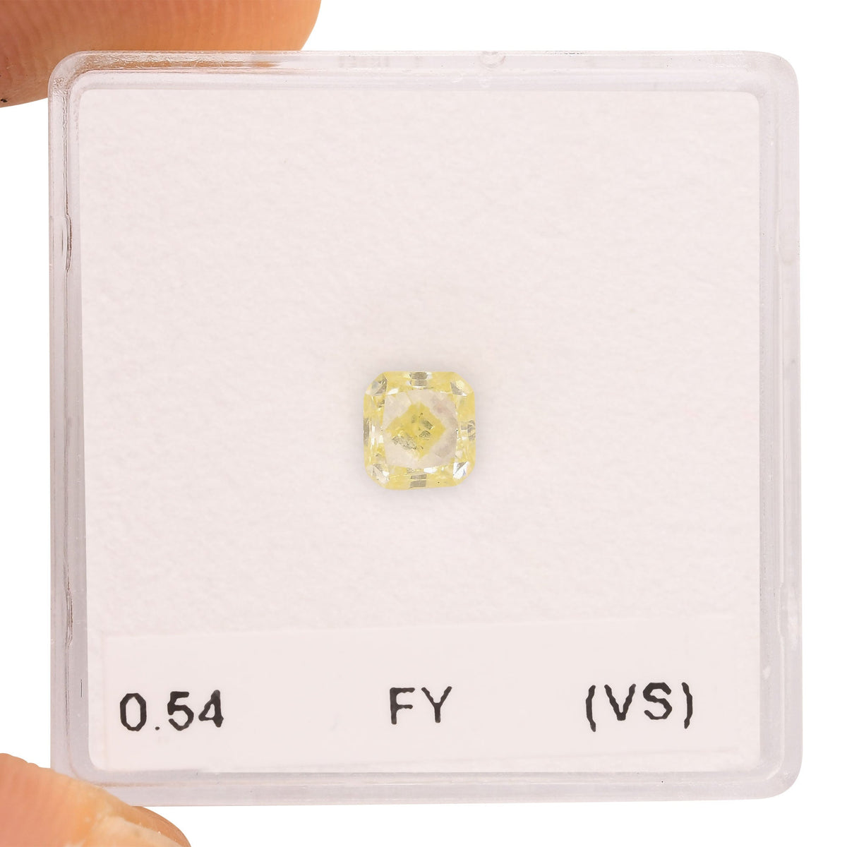 0.54 Carat Fancy Yellow Radiant Diamond (VS)
