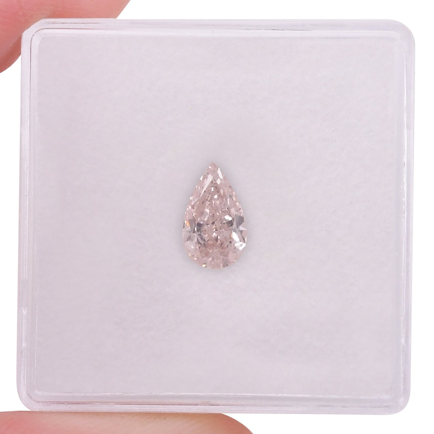 0.75 Carat Light Pink Pear Diamond SI1 GIA