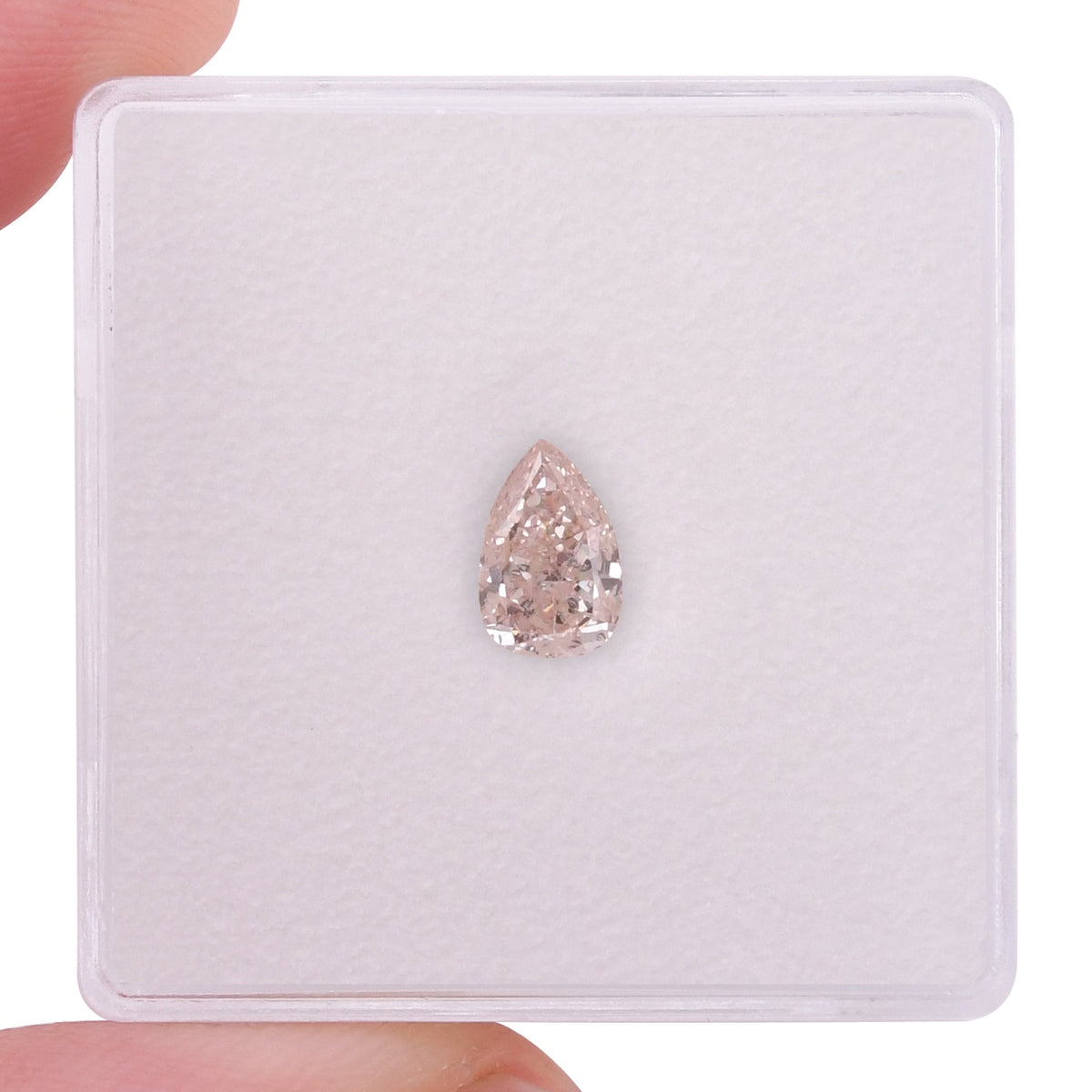 0,52 Karat Fancy Brownish Pink Birnenförmiger Diamant (I1) GIA