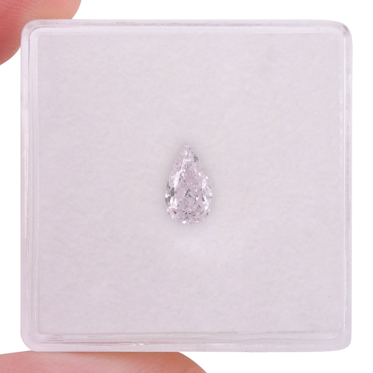 0,52 Karat hellrosa Birnenförmiger Diamant SI1 GIA