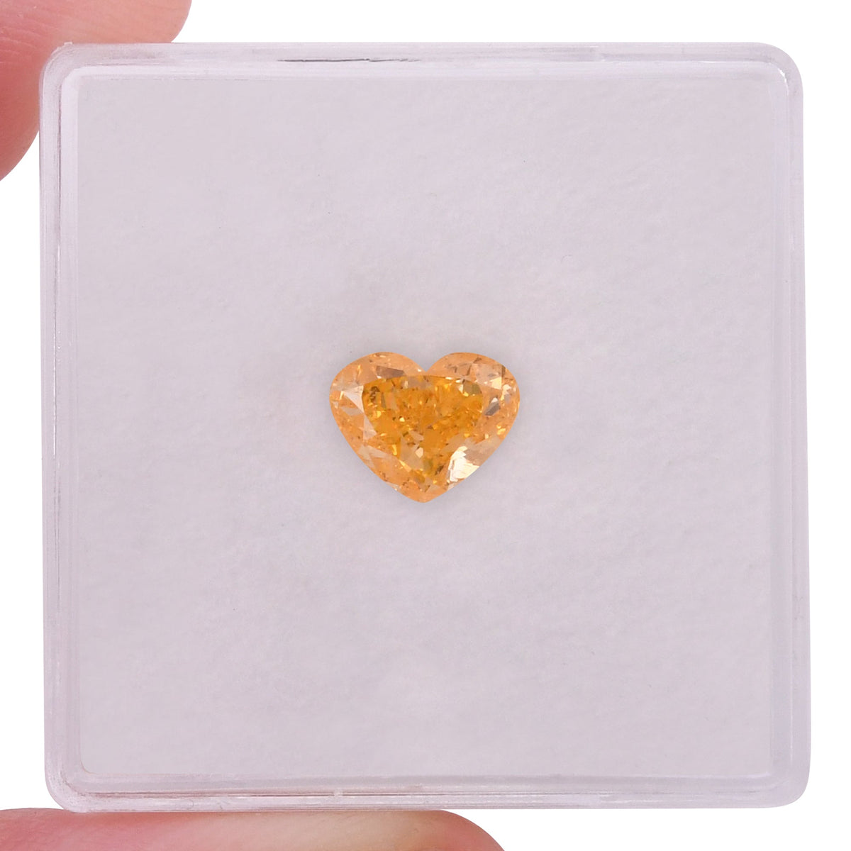 1,01 Karat Fancy Vivid Yellowish Orange Heart Diamant SI1 GIA