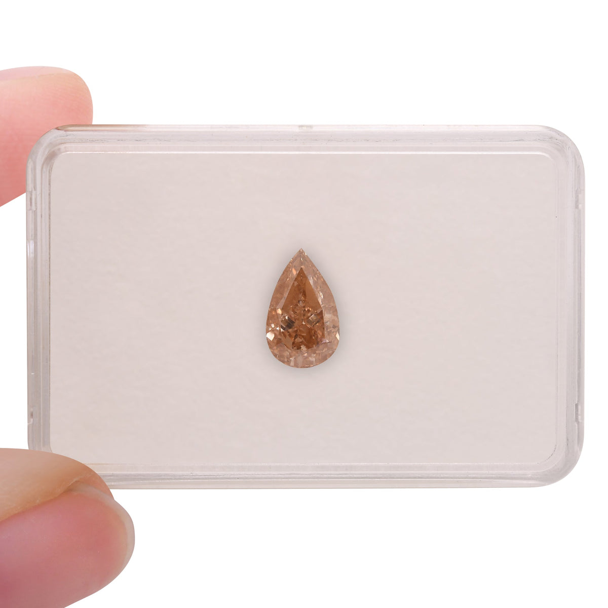 3,05 Karat Fancy Brownish Orange Birnenförmiger Diamant (I1) GIA