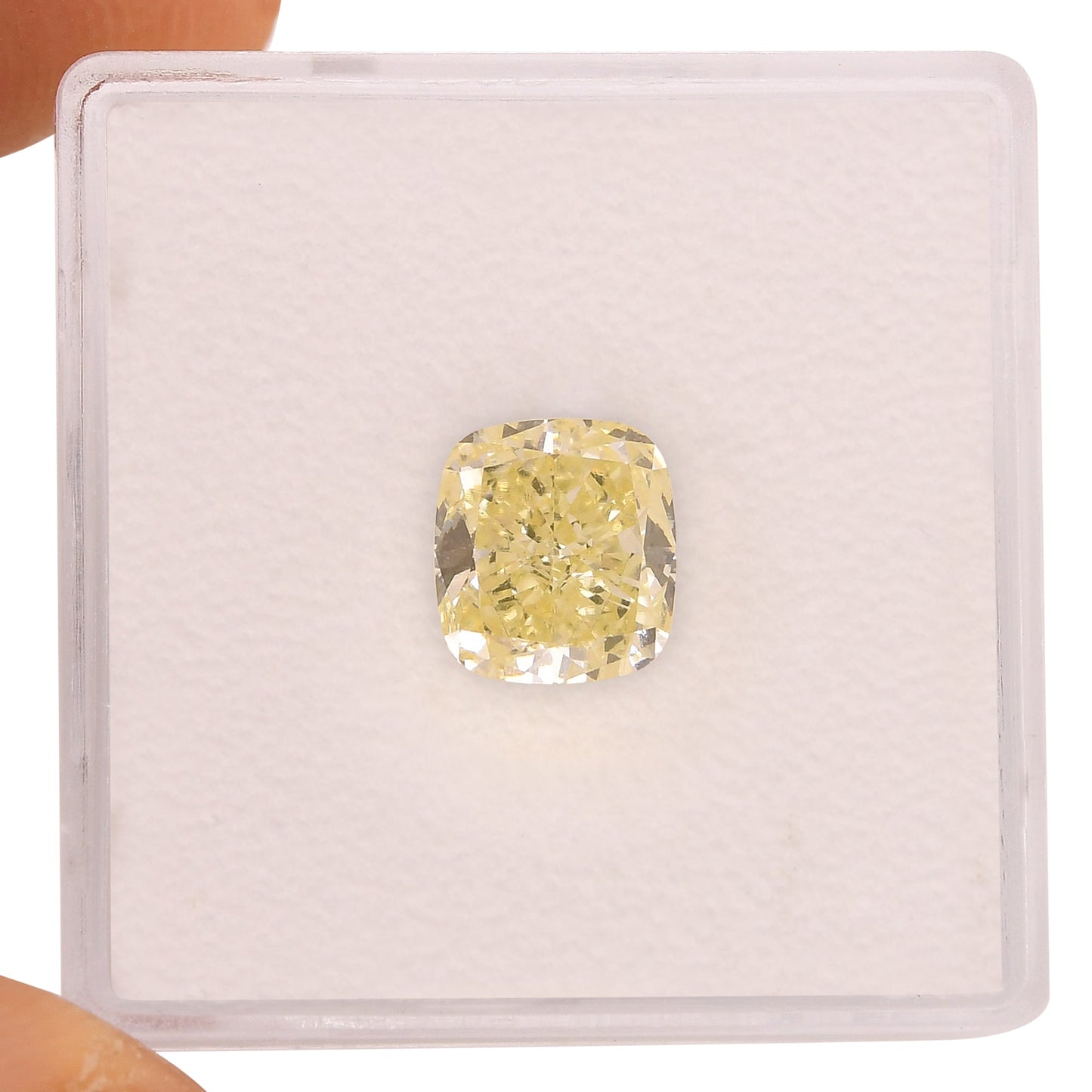 2,23 Karat Fancy Yellow Cushion Diamond VS1 GIA