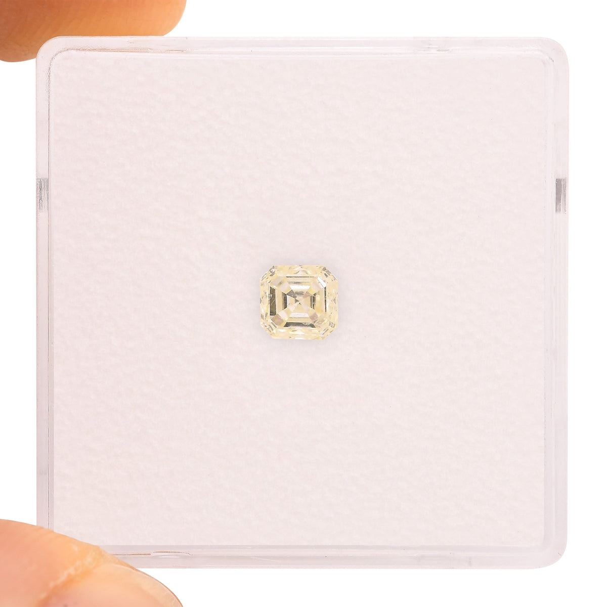 0,46 Karat Fancy Light Yellow Asscher Diamant (VS)