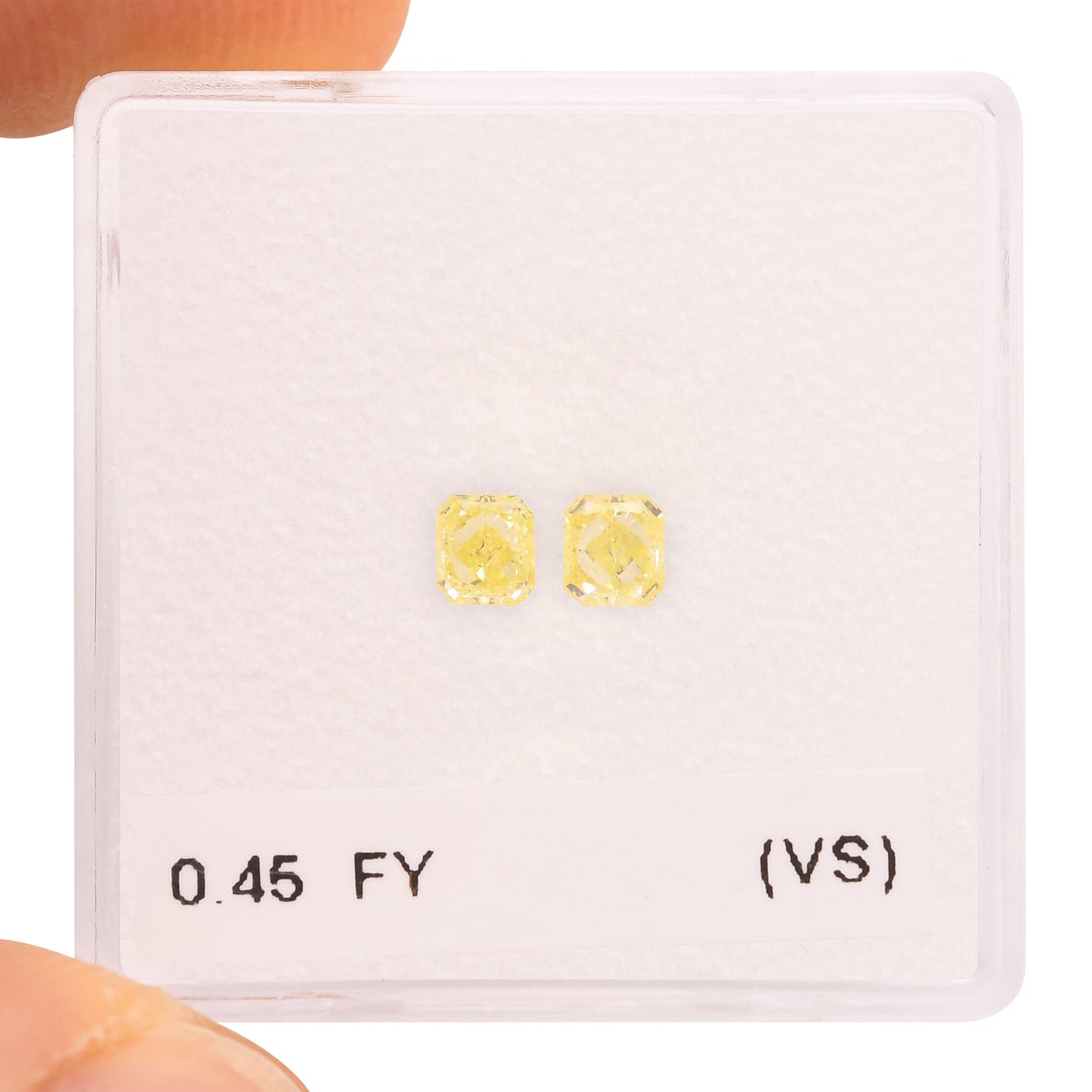 0,45 Karat Fancy Yellow Radiant Diamanten (VS)