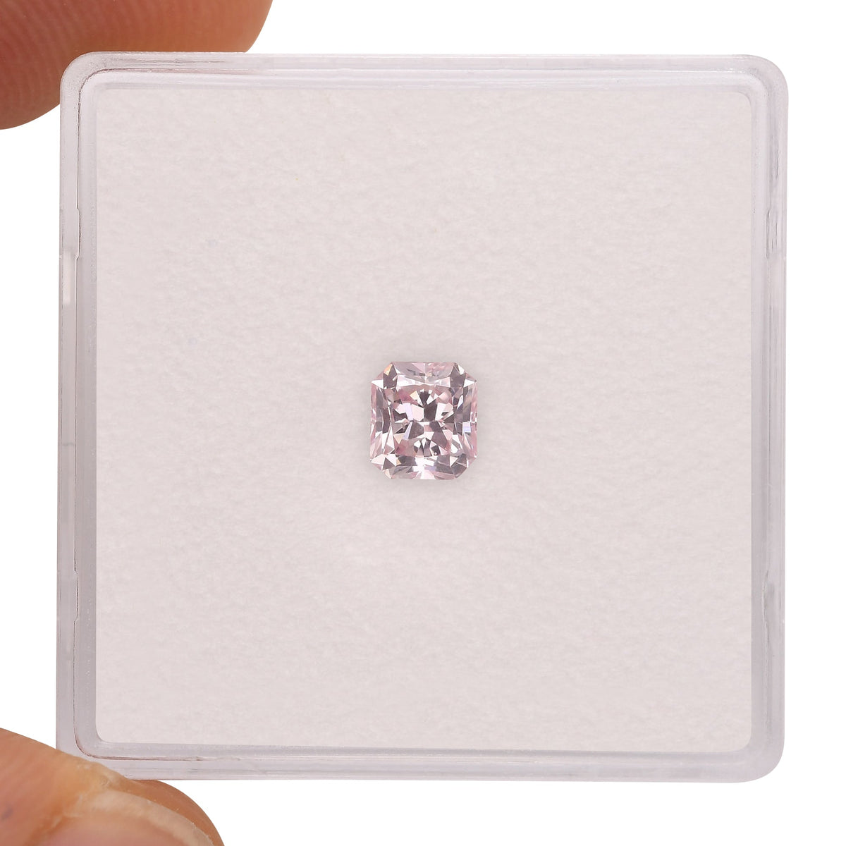 0.52 Carat Fancy Purplish Pink Radiant Argyle Diamond VS1