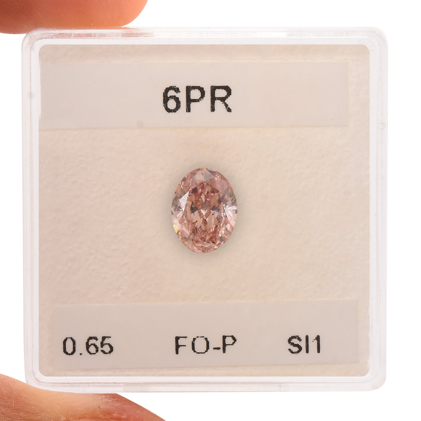 0,65 Karat Fancy Orange Pink Ovaler Diamant SI1 GIA & ARGYLE