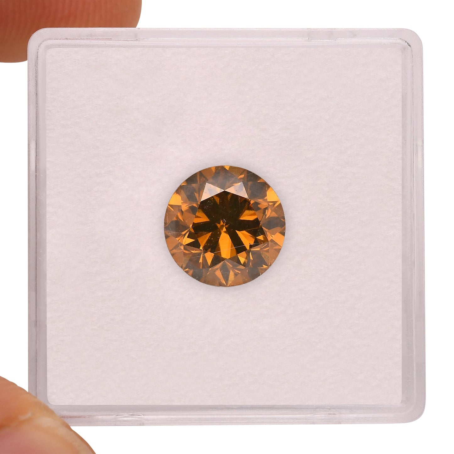2,51 Karat, Fancy Deep Brownish Yellowish Orange, runder Brillant, VS2, GIA