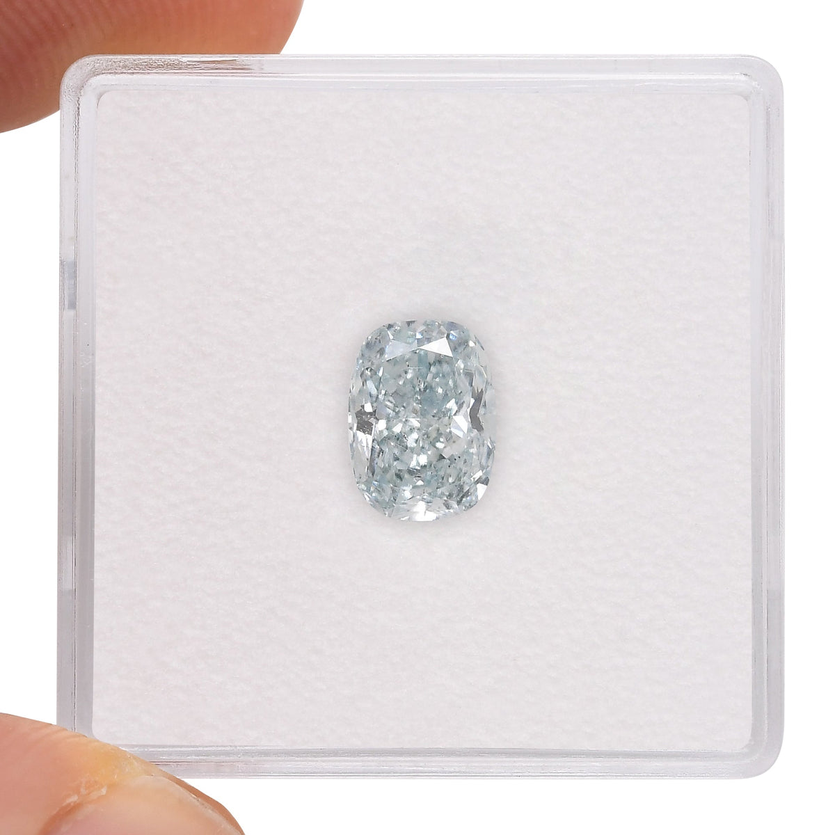 Cushion Diamond | 1.3 ct | Fancy Green Blue | SI2 | GIA | Ref 458742