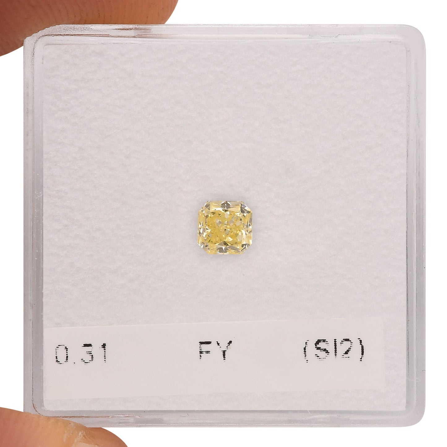 0.31 Carat Fancy Yellow Radiant Diamond (SI2)