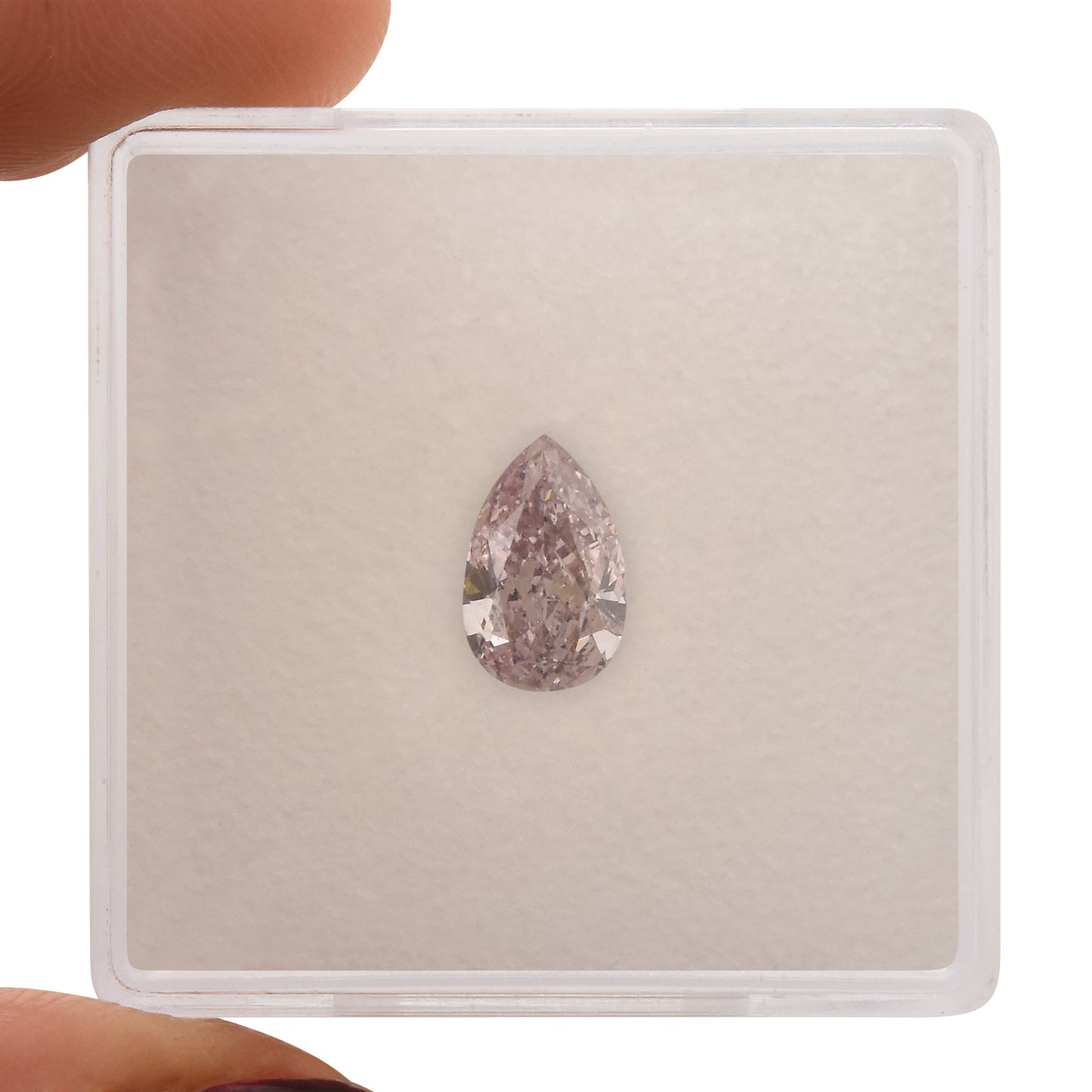1,01 Karat Fancy Brownish Pink Birnenförmiger Diamant VS1 GIA